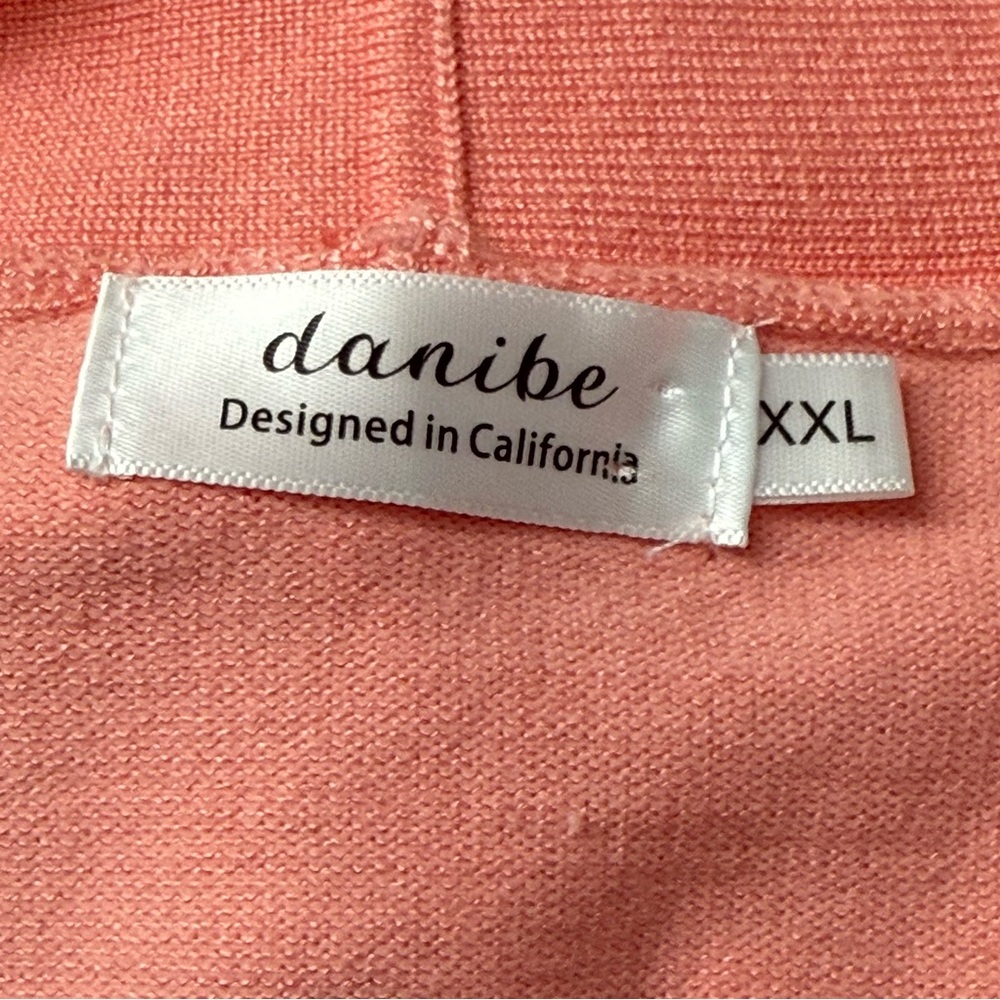 Danibe Designed in California Women's Crop Open Front Shrug, Peach, Size XXL - Picture 3 of 6